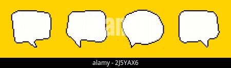 Pixel speech bubble icon simple design Stock Vector