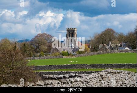 View of St. John's Church of England Church, Silverdale, Carnforth, Lancashire, UK. Stock Photo