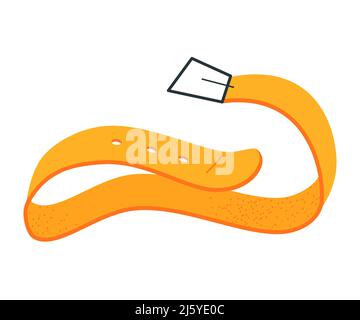 Leather belt - modern flat design single isolated object Stock Vector