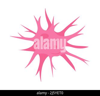 Neuron concept vector. Human nerve cell specialized connections called Stock Vector