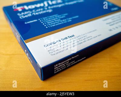 Covid-19 Lateral Flow test kit, UK. Stock Photo