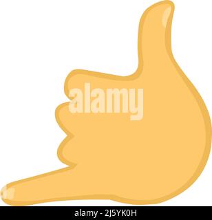 Vector illustration of a yellow colored hand doing the shake gesture Stock Vector