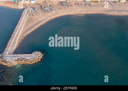 beach view of the center of Fuengirola, Andalusia Stock Photo