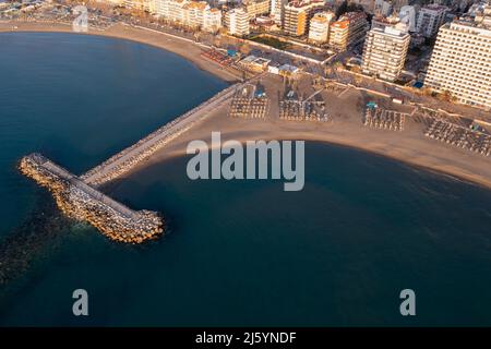 beach view of the center of Fuengirola, Andalusia Stock Photo