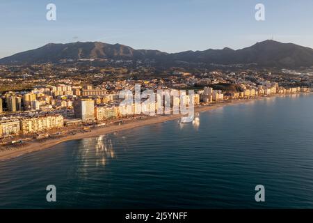 beach view of the center of Fuengirola, Andalusia Stock Photo