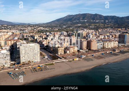 beach view of the center of Fuengirola, Andalusia Stock Photo