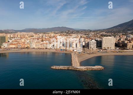 beach view of the center of Fuengirola, Andalusia Stock Photo