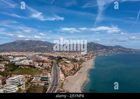 beach view of the center of Fuengirola, Andalusia Stock Photo