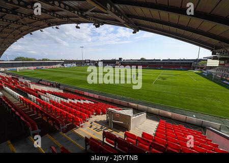 A general view of Highbury Stadium, the home of Fleetwood Town prior to their Sky Bet League One game against Sheffield Wednesday Stock Photo