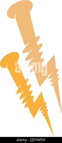 Screw, bolt icon logo design illustration template Stock Vector
