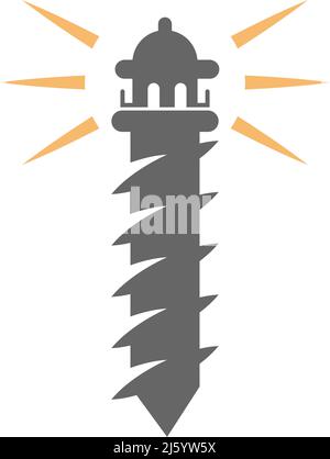 Screw, bolt icon logo design illustration template Stock Vector