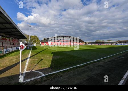 Fleetwood, UK. 26th Apr, 2022. A general view of Highbury Stadium, the home of Fleetwood Town prior to their Sky Bet League One game against Sheffield Wednesday in Fleetwood, United Kingdom on 4/26/2022. (Photo by Simon Whitehead/News Images/Sipa USA) Credit: Sipa USA/Alamy Live News Stock Photo