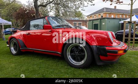 1983 Porsche 911 SC Cabriolet, on display at the April Scramble held at the Bicester Heritage Centre on the 23rd April 2022 Stock Photo