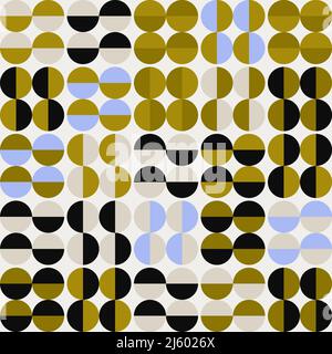 Minimal Art inspired vector pattern artwork made with abstract geometry shapes and elements. Geometric design graphics for poster, cover, art, present Stock Vector