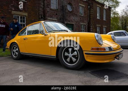 1971 Porsche 911 ‘HMY 4K’ on display at the April Scramble held at the Bicester Heritage Centre on the 23rd April 2022 Stock Photo