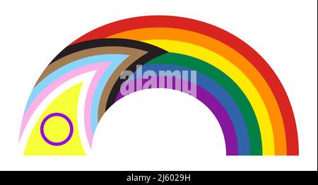 Progress Pride Rainbow Flag. Symbol of LGBT community. Vector ...