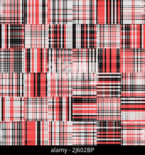 Line Art abstract vector pattern artwork made with various geometric shapes and linear elements. Minimal graphics design for poster, cover, art, prese Stock Vector