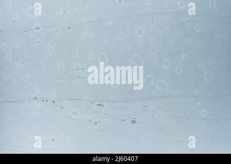 Abstract background with water drops. White circles on blue background. Stock Photo