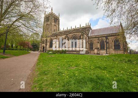 The exterior of All Saints Parish Church in Loughborough, Leicestershire, UK Stock Photo