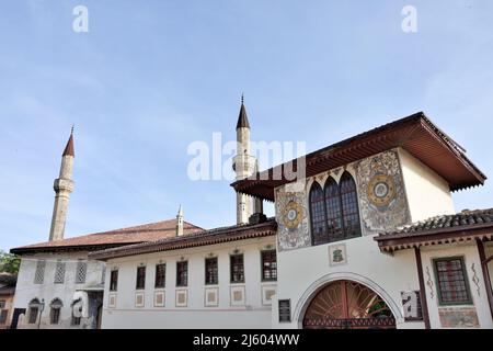 Khan's Palace in Bakhchisarai city, Crimea Stock Photo