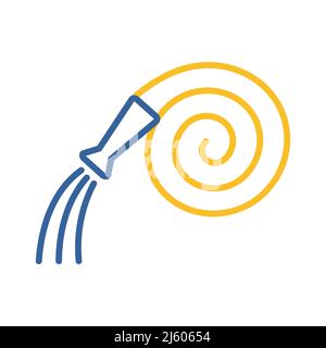 Garden hose, water pipe vector icon. Graph symbol for agriculture, garden and plants web site and apps design, logo, app, UI Stock Vector