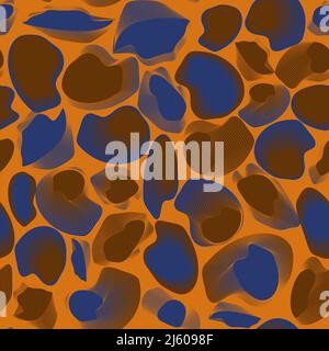 blue stones without background seamless pattern Stock Vector