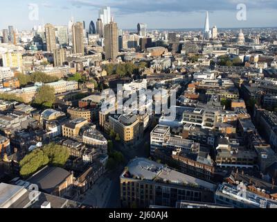 Clerkenwell and Farringdon towards Barbican estate and centre, london, england Stock Photo