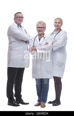 in full growth. group of medical professionals standing together. Stock Photo