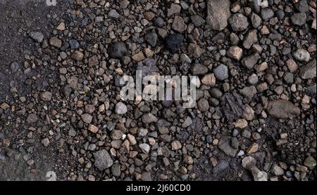 Close up view of multi colored rocks on ground Stock Photo