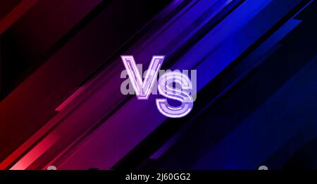 Colorful Versus battle banner for fight, cybersport, MMA, boxing Stock Vector