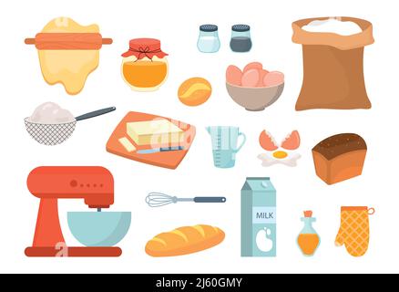 Bakery stickers set Stock Vector