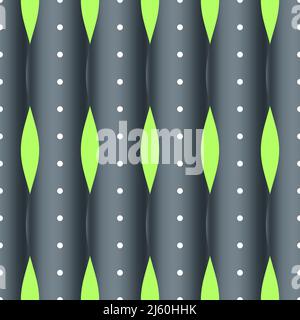 Abstract vertical wavy shapes seamless vector pattern. Stock Vector