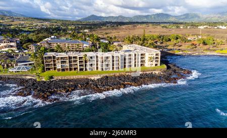 Honu Surf Oceanfront Condo, Koloa, Kauai, Hawaii Stock Photo