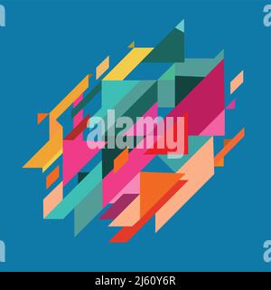 Minimalistic design, creative concept, modern diagonal abstract background Geometric element. Stock Vector