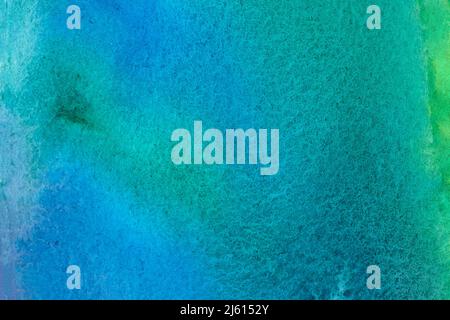Abstract blue and green gradient watercolor background similar to sea water Stock Photo