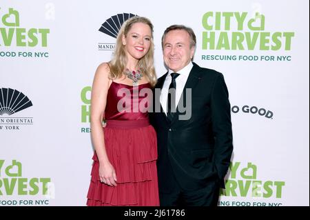 New York, USA. 26th Apr, 2022. (L-R) Katherine Gage and Daniel Boulud attend the 2022 City Harvest Benefit Gala at Cipriani 42nd Street, New York, NY, April 26, 2022. (Photo by Anthony Behar/Sipa USA) Credit: Sipa USA/Alamy Live News Stock Photo