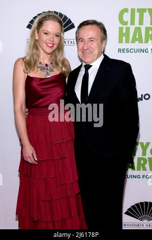 New York, USA. 26th Apr, 2022. (L-R) Katherine Gage and Daniel Boulud attend the 2022 City Harvest Benefit Gala at Cipriani 42nd Street, New York, NY, April 26, 2022. (Photo by Anthony Behar/Sipa USA) Credit: Sipa USA/Alamy Live News Stock Photo