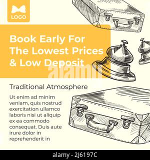 Book early for lowest prices and low deposits Stock Vector