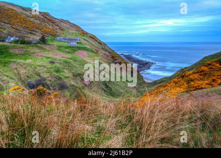 st johns graveyard gardenstown aberdeenshire scotland. Stock Photo