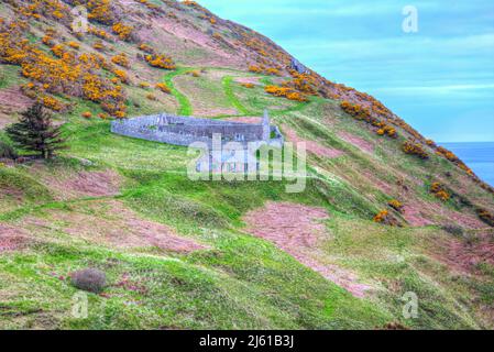 st johns graveyard gardenstown aberdeenshire scotland. Stock Photo