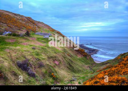 st johns graveyard gardenstown aberdeenshire scotland. Stock Photo