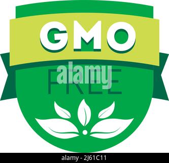 GMO free products, organic ingredients vector Stock Vector