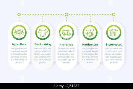 farming and agriculture infographics design Stock Vector