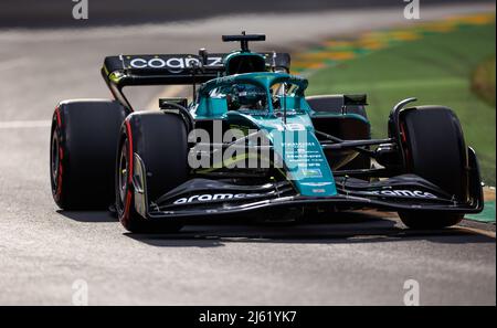 Albert Park Grand Prix Circuit, Melbourne, Australia. 09 Apr 2022. Lance Stroll (CAN) of team Aston Martin during Qualifying. corleve/Alamy Stock Phot Stock Photo