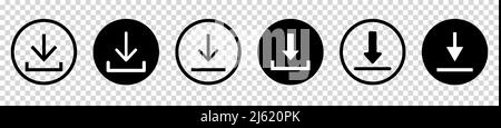 Download vector icons. Vector illustration isolated on transparent background Stock Vector