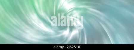 Summer green and blue spiral vortex soft blurred abstract gradient background banner, header texture. Wide screen wallpaper. Panoramic web banner with Stock Photo