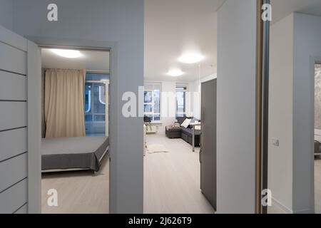 white empty corridor for room office in interior of modern apartments, office or clinic Stock Photo
