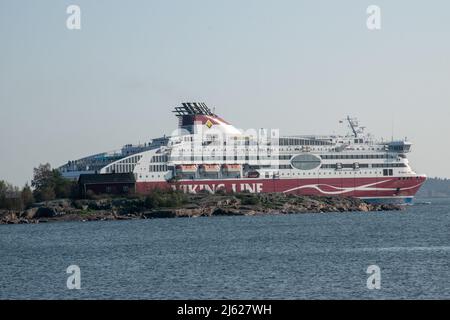 MS Viking XPRS is a fast cruiseferry owned by the Finland-based Viking Line and operated on their service between Helsinki, Finland and Tallinn, Eston Stock Photo