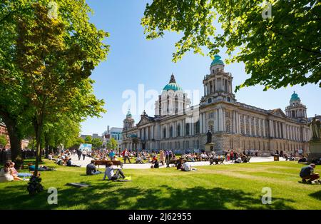 Belfast City Hall, Donegall Square, Belfast, Northern Ireland Stock Photo