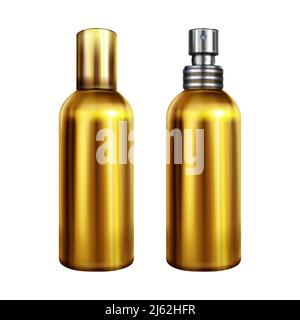 Realistic 3D model of Glass bottle. Vector Illustration Stock Vector ...